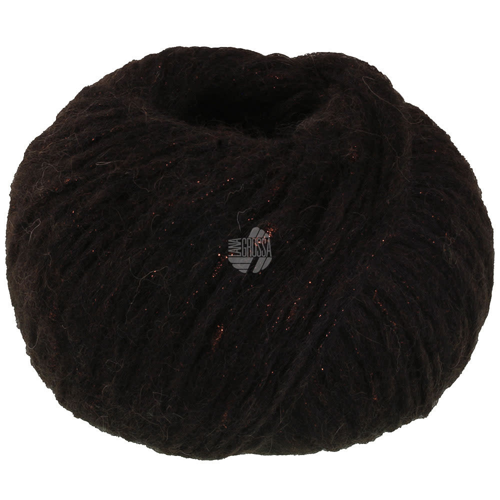 Lana Grossa Lucciola - Lana Grossa -12 zwartbruin30%