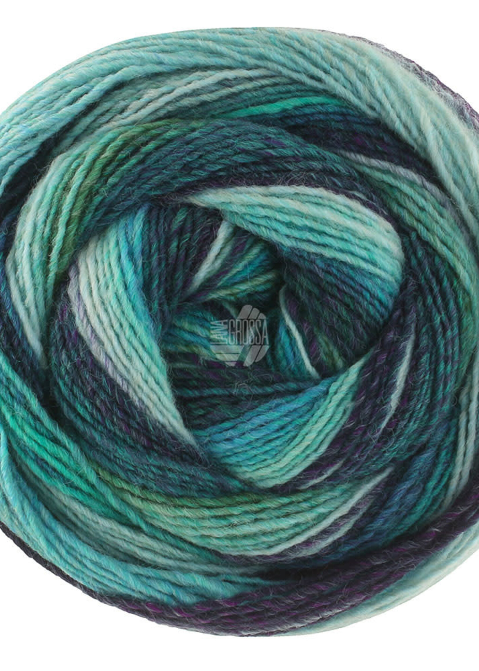 Lana Grossa Gomitolo Fumo -511 Mint/Turkoois/Zeegroen/Licht-/Donkerpetrol