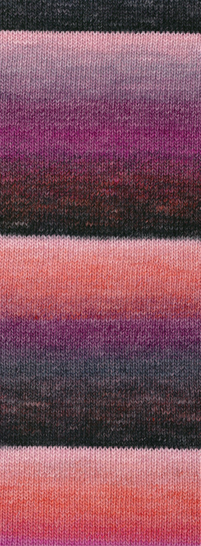 Lana Grossa Gomitolo Fumo -513 Lichtroze/roze/fuchsia/licht-donkergrijs/terracotta-20%