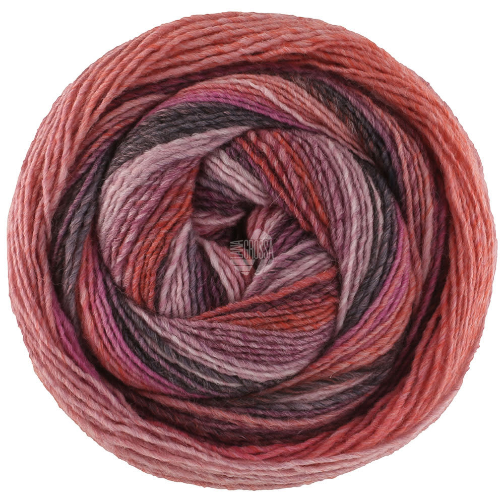 Lana Grossa Gomitolo Fumo -513 Lichtroze/roze/fuchsia/licht-donkergrijs/terracotta-20%