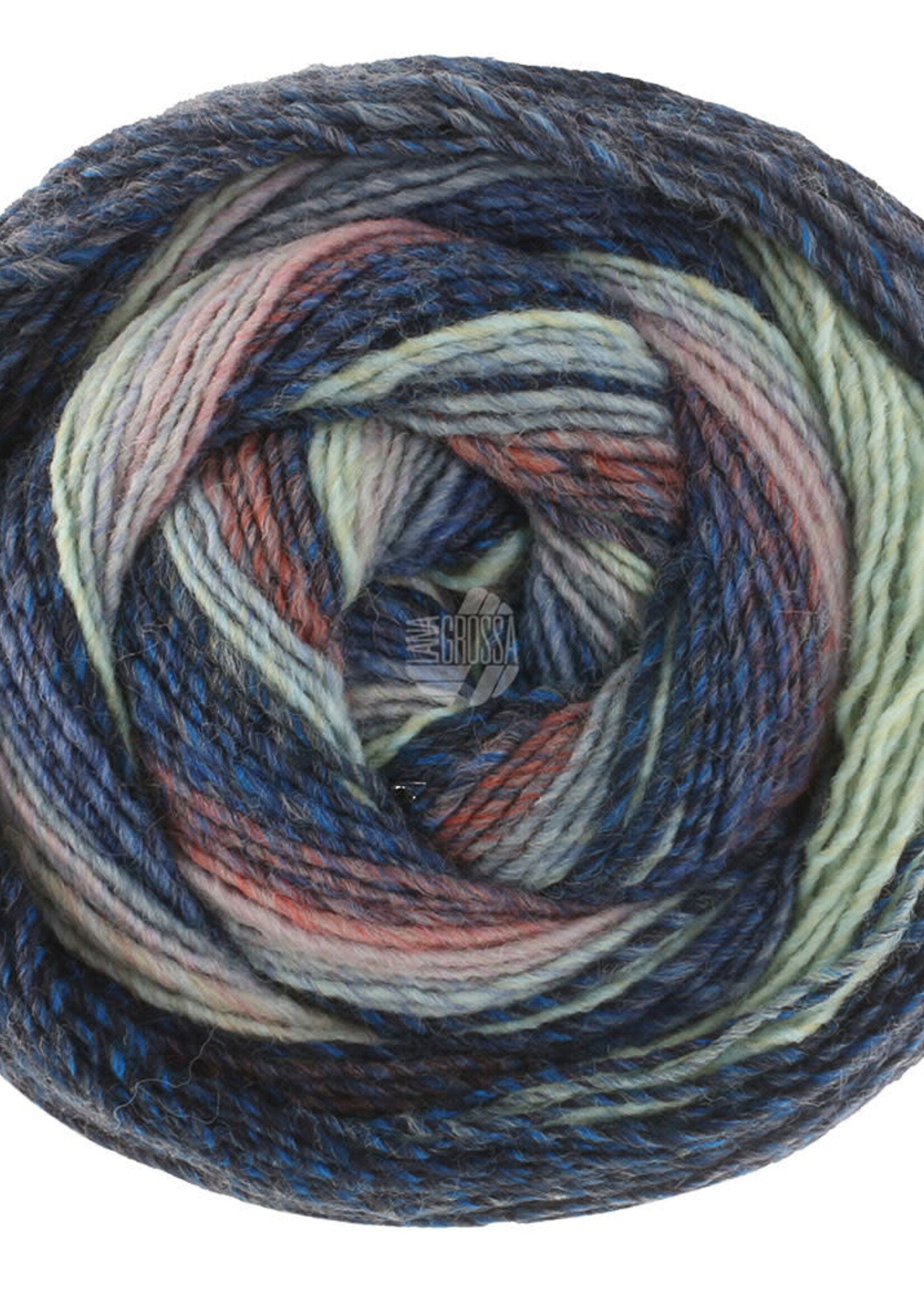 Lana Grossa Gomitolo Fumo -517 Zachtgeel/groen/lichtgrijs/mint/petrol/antraciet