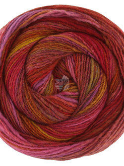 Lana Grossa Gomitolo Intenso -238 Roze/paars/oker/goudgeel/aardbei/terracotta