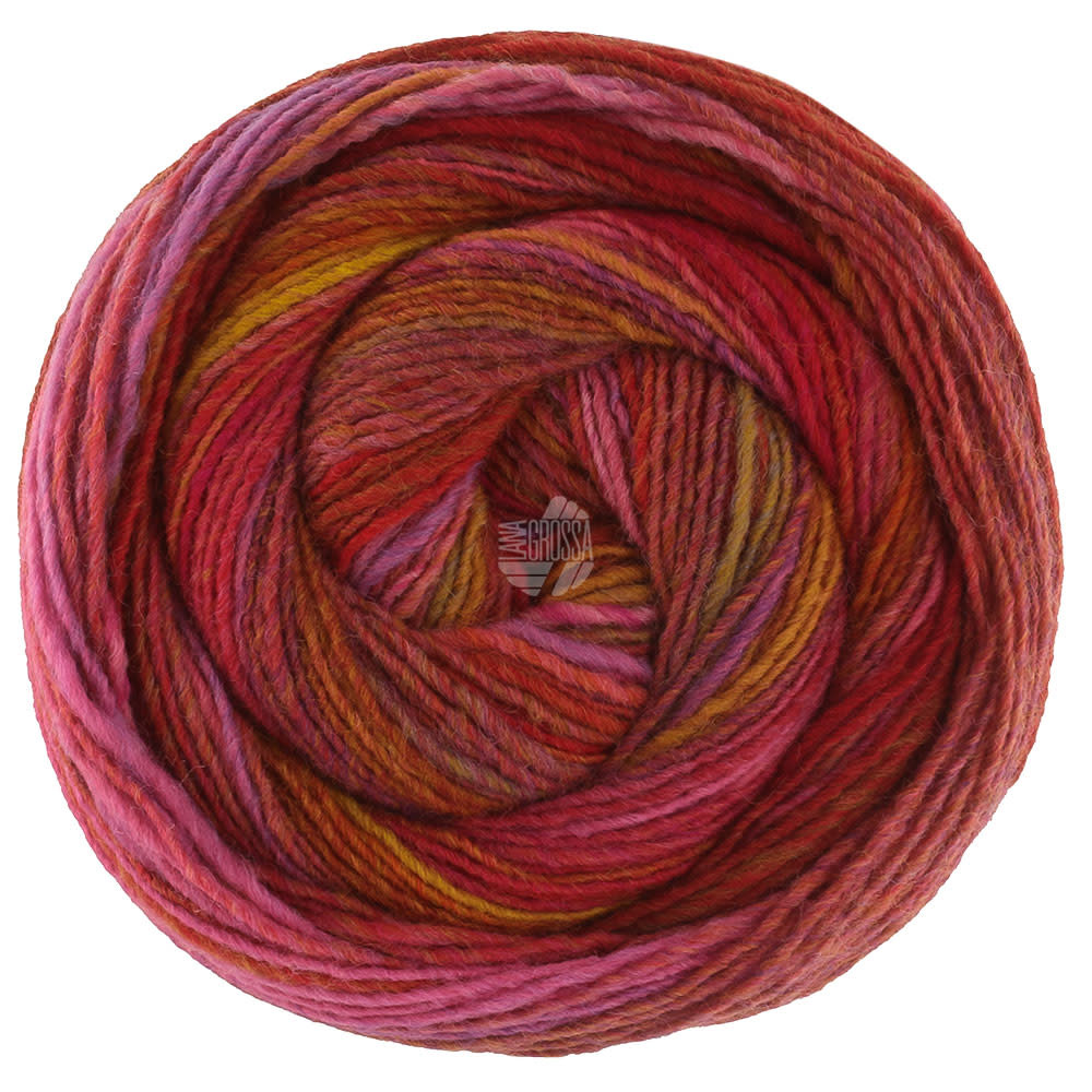Lana Grossa Gomitolo Intenso -238 Roze/paars/oker/goudgeel/aardbei/terracotta