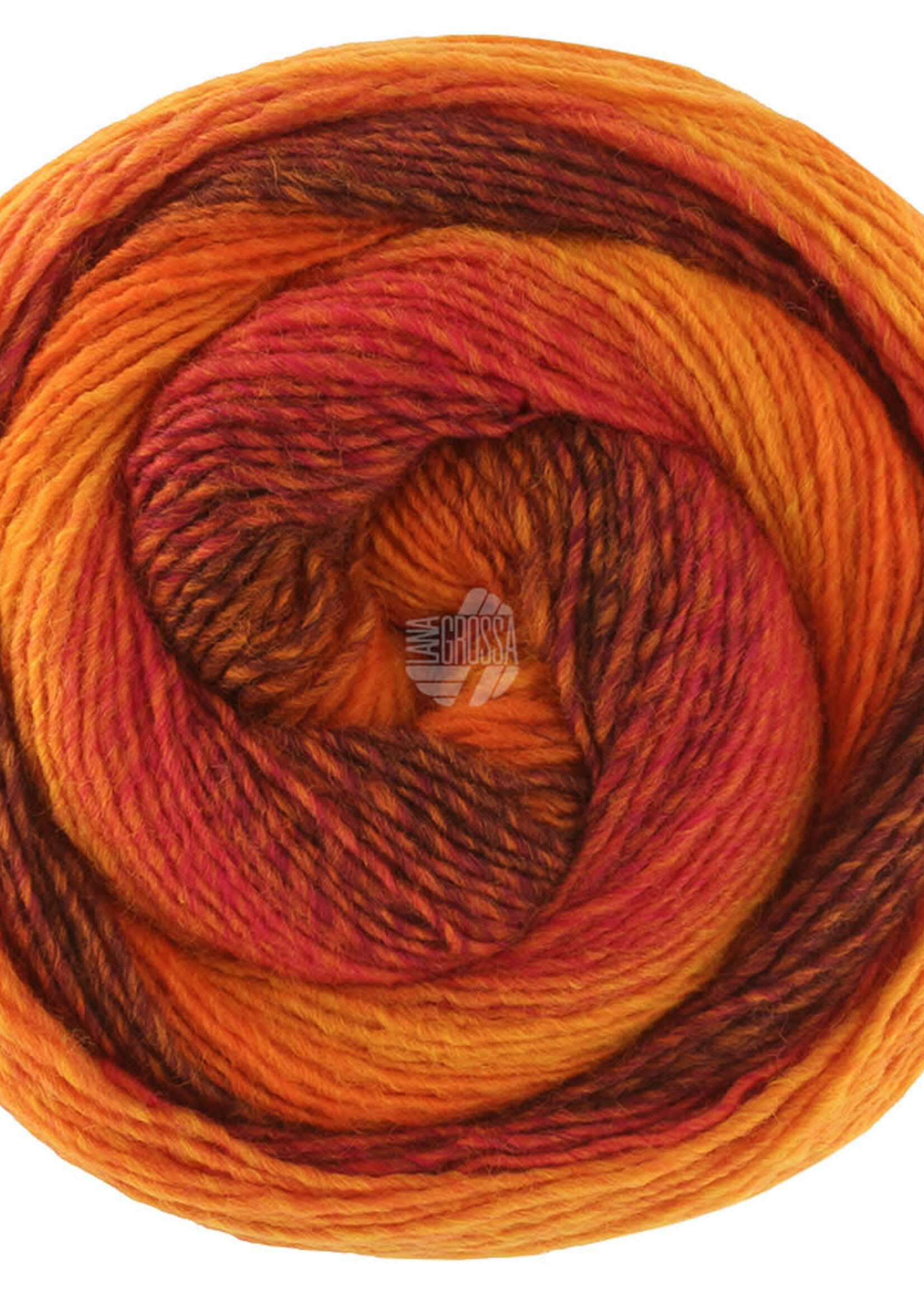 Lana Grossa Gomitolo Versione -457 Terracotta/chocoladebruin/donkerbruin/kleirood/roodoranje/eidooiergeel/oranje