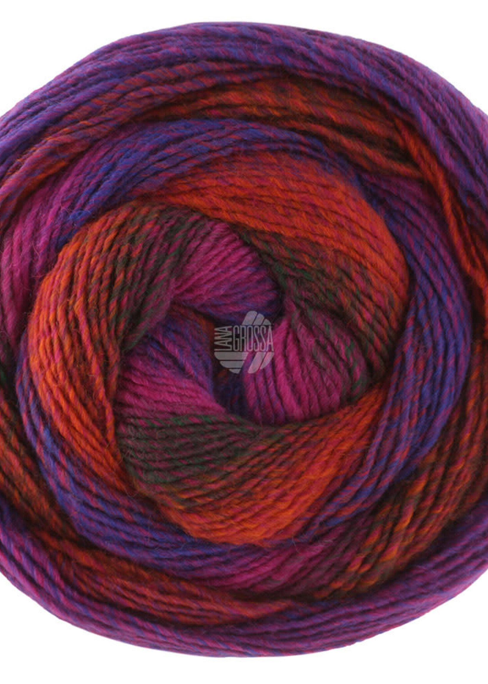 Lana Grossa Gomitolo Versione -459 Roodpaars/Paars/Zwartgroen/Terracotta/ Blauwpaars