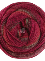 Lana Grossa Gomitolo Gala -4031 Grijsbruin/wijnrood/donkerrood/kersrood