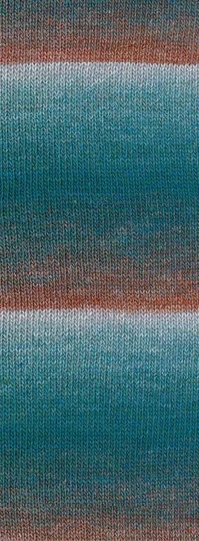 Lana Grossa Gomitolo Gala -4036 Marone/petrol/zee/grijsgroen/lichtgrijs