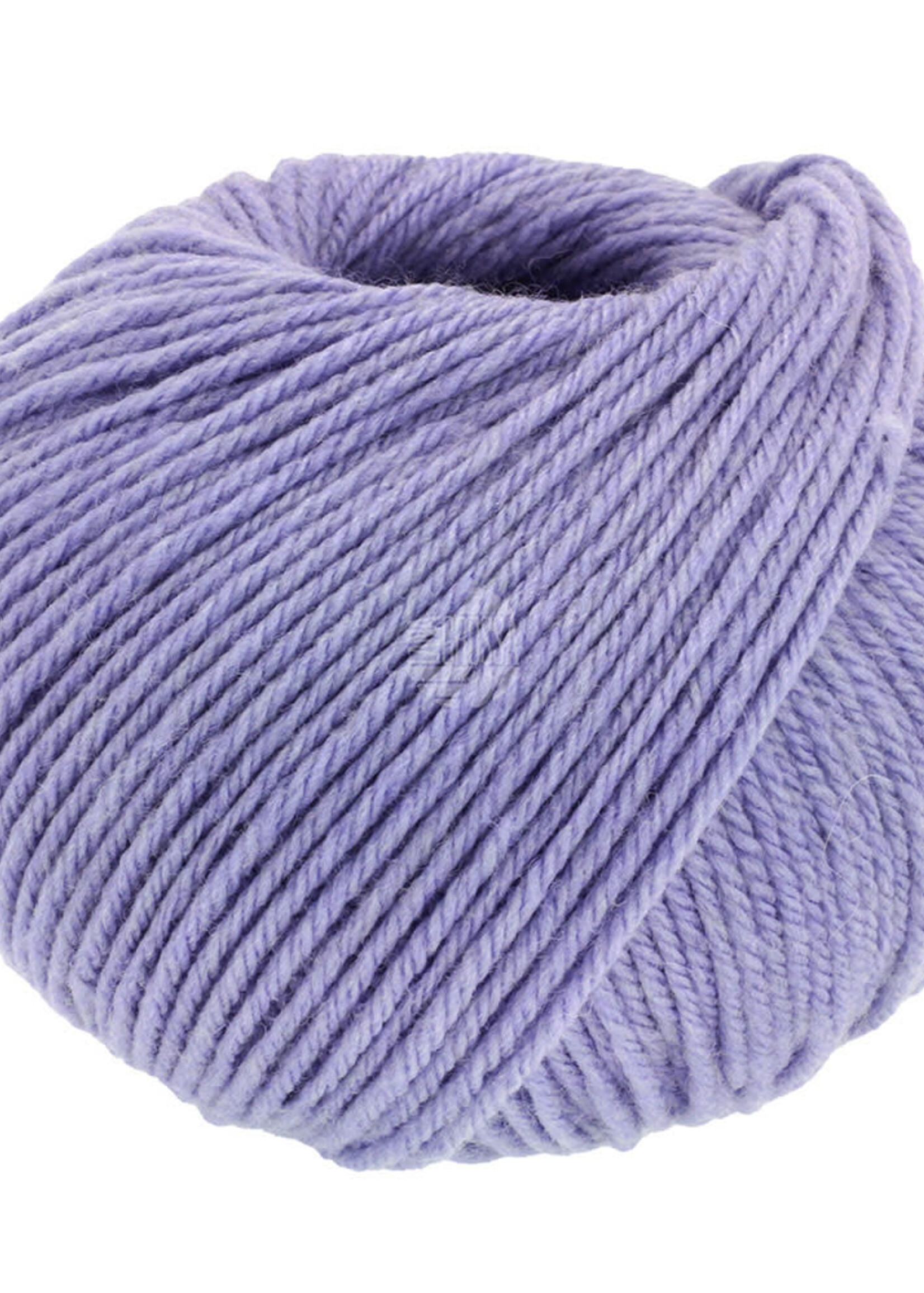 Lana Grossa Sjaal en muts -Merino uno  - Lana Grossa -69 paars -breipakket