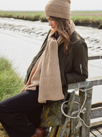 Lana Grossa Sjaal en muts -Merino uno  - Lana Grossa -69 paars -breipakket