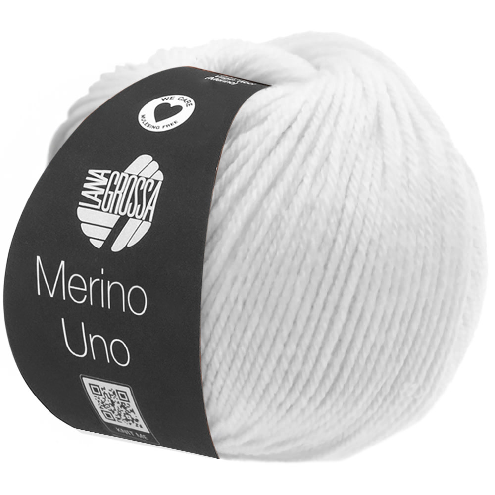 Lana Grossa Trui - Merino Uno - Lana Grossa -01 wit -breipakket