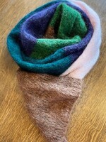 sjaal Brigitte no3 -bruin/zwart