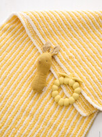 Babydeken Leggerissimo felroze/paars gestreept - breipakket