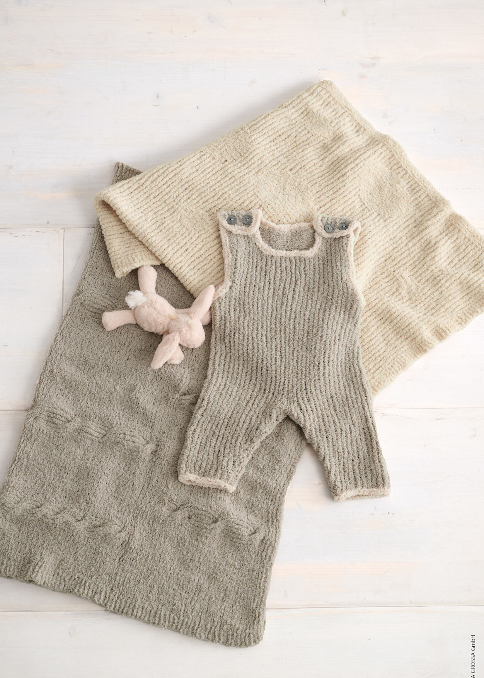 Babydeken noppenpatroon Leggerissimo roze- breipakket