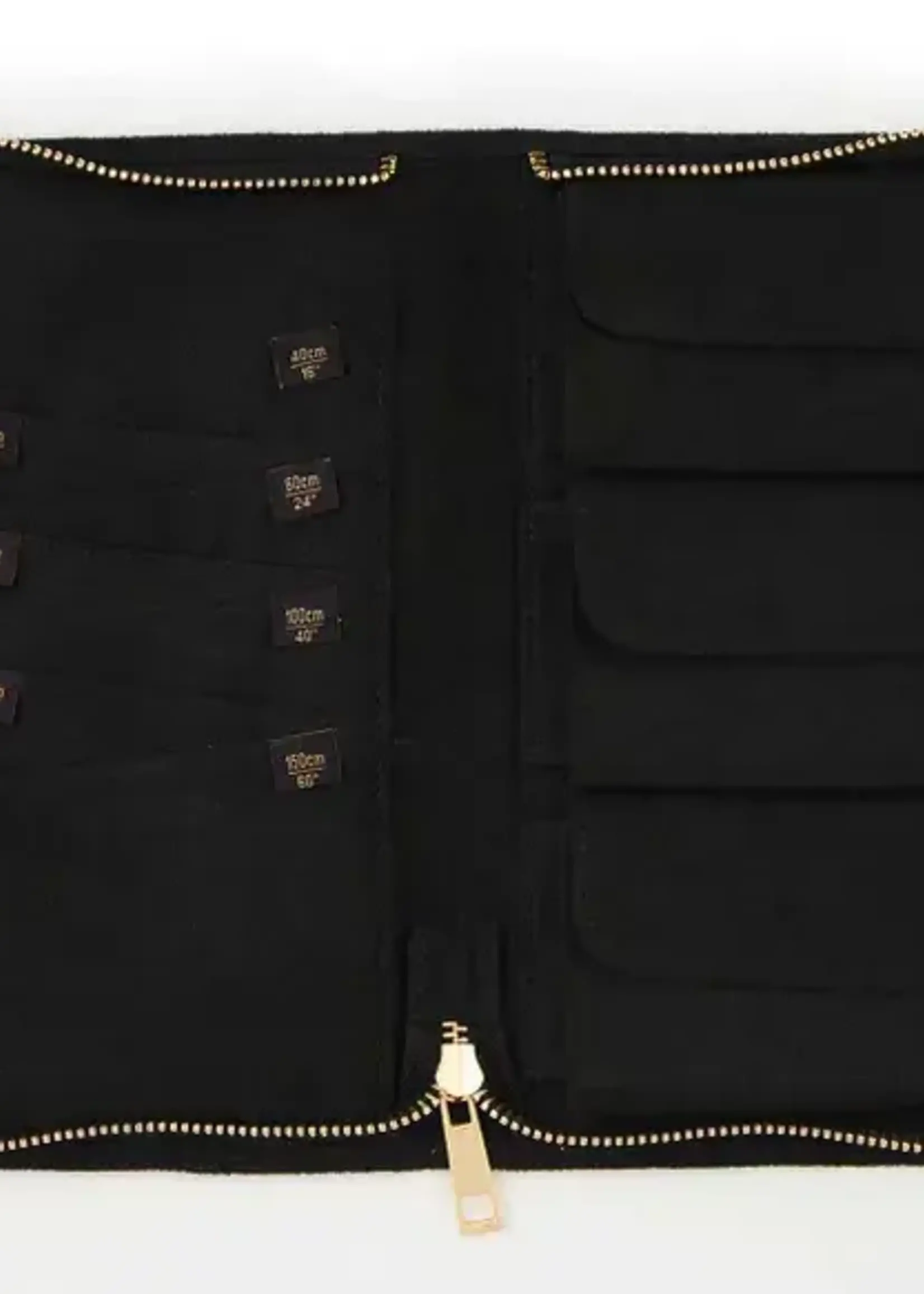 KnitPro KnitPro Coal col. kabel & accessoire-etui 13x22.5x1.5cm