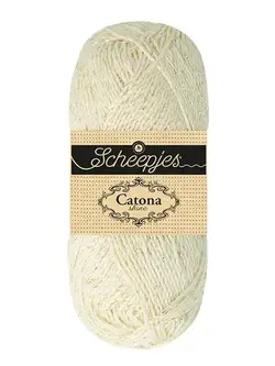 Scheepjes Catona Shine -Scheepjes - 105-G Bridal White - Gold