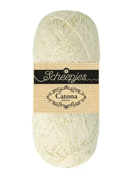 Scheepjes Catona Shine -Scheepjes - 105-G Bridal White - Gold
