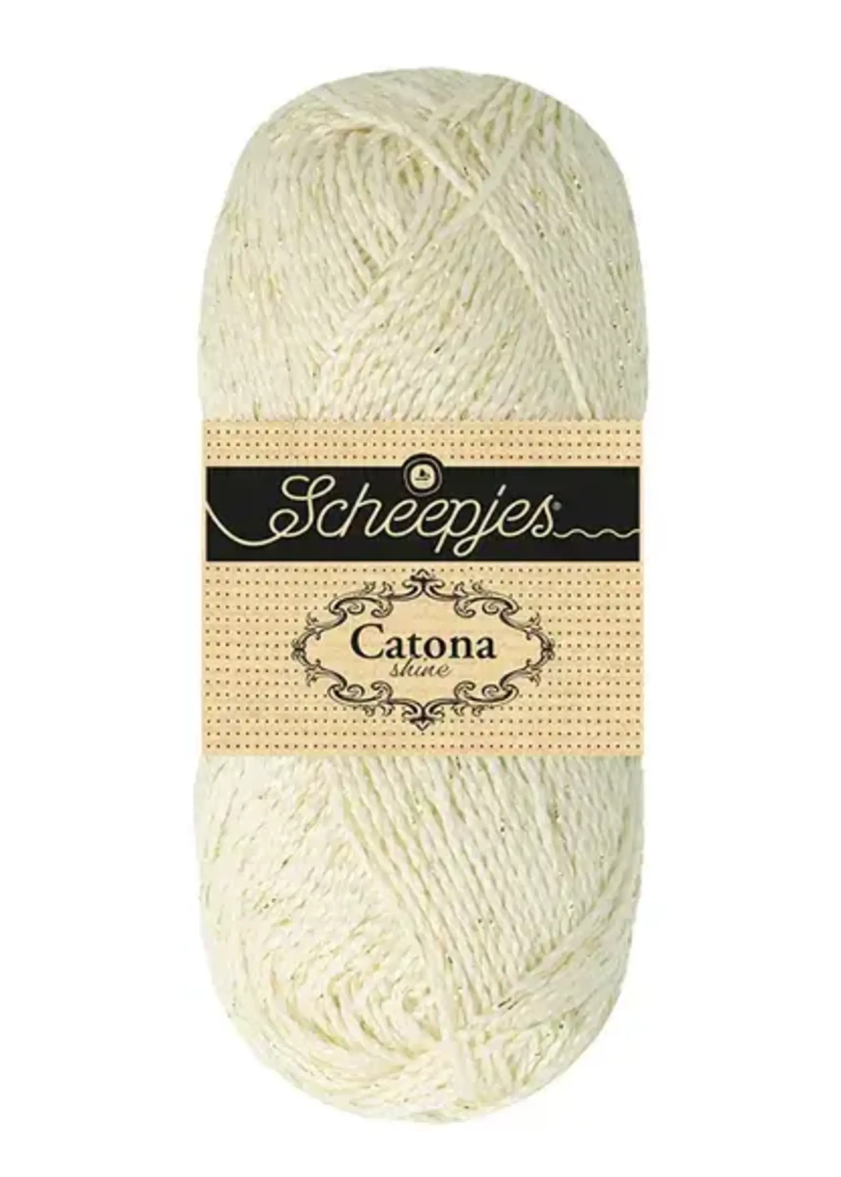 Scheepjes Catona Shine -Scheepjes - 105-G Bridal White - Gold