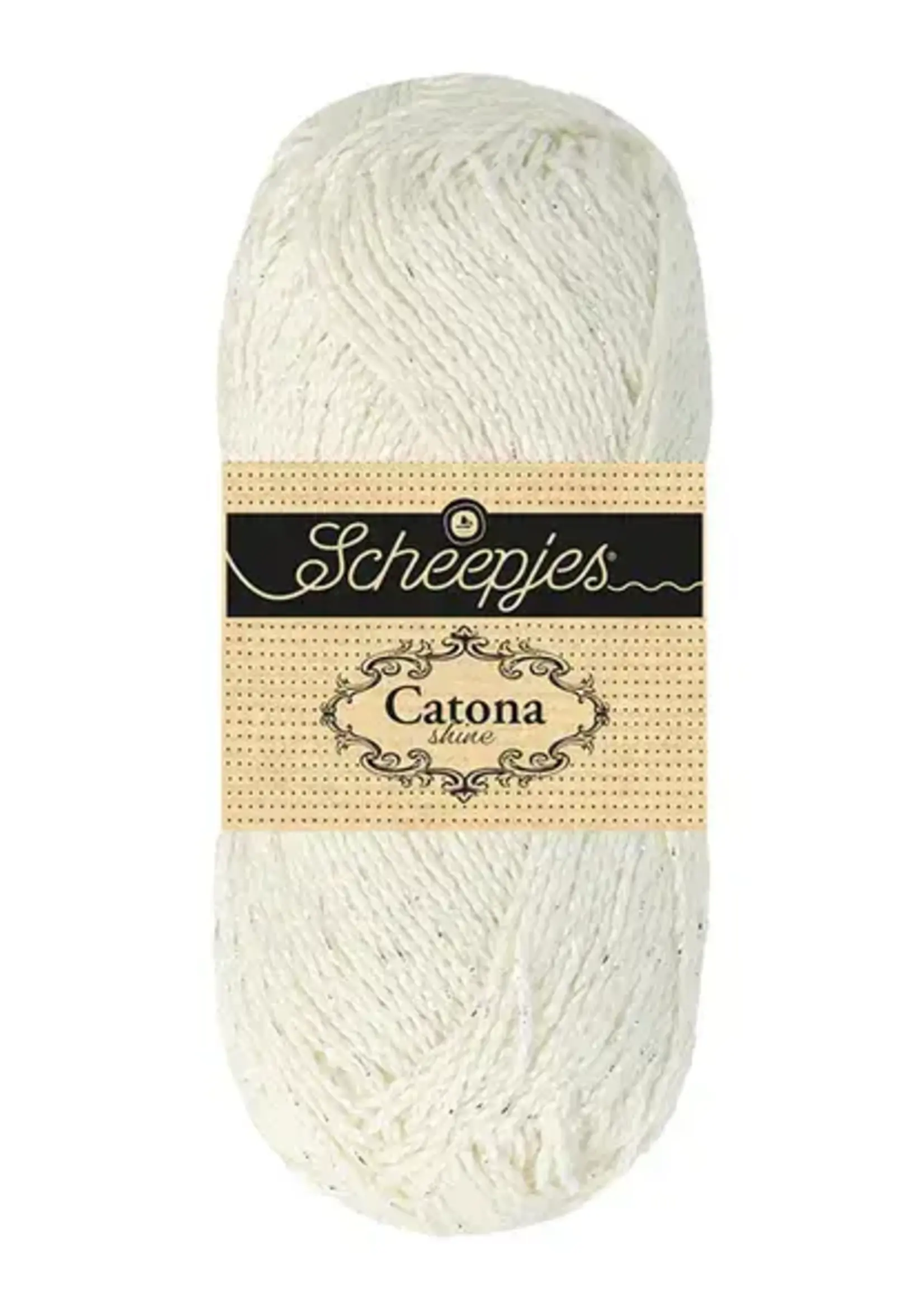 Scheepjes Catona Shine -Scheepjes  - 105-S Bridal White - Silver