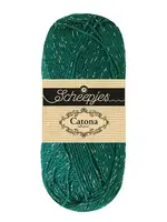 Scheepjes Catona Shine -Scheepjes - 401-S Dark Teal - Silver