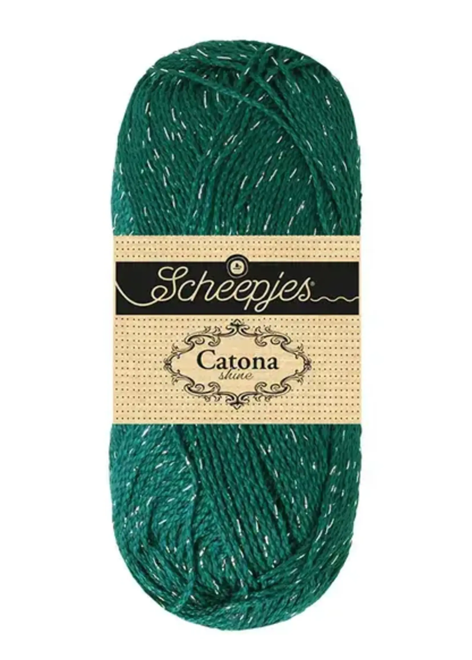 Scheepjes Catona Shine -Scheepjes - 401-S Dark Teal - Silver