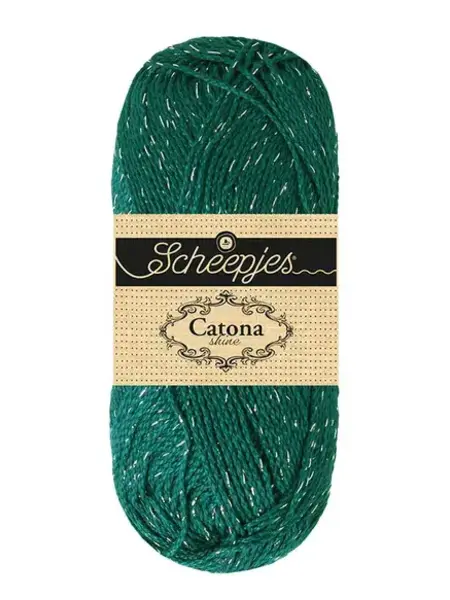 Scheepjes Catona Shine -Scheepjes - 401-S Dark Teal - Silver