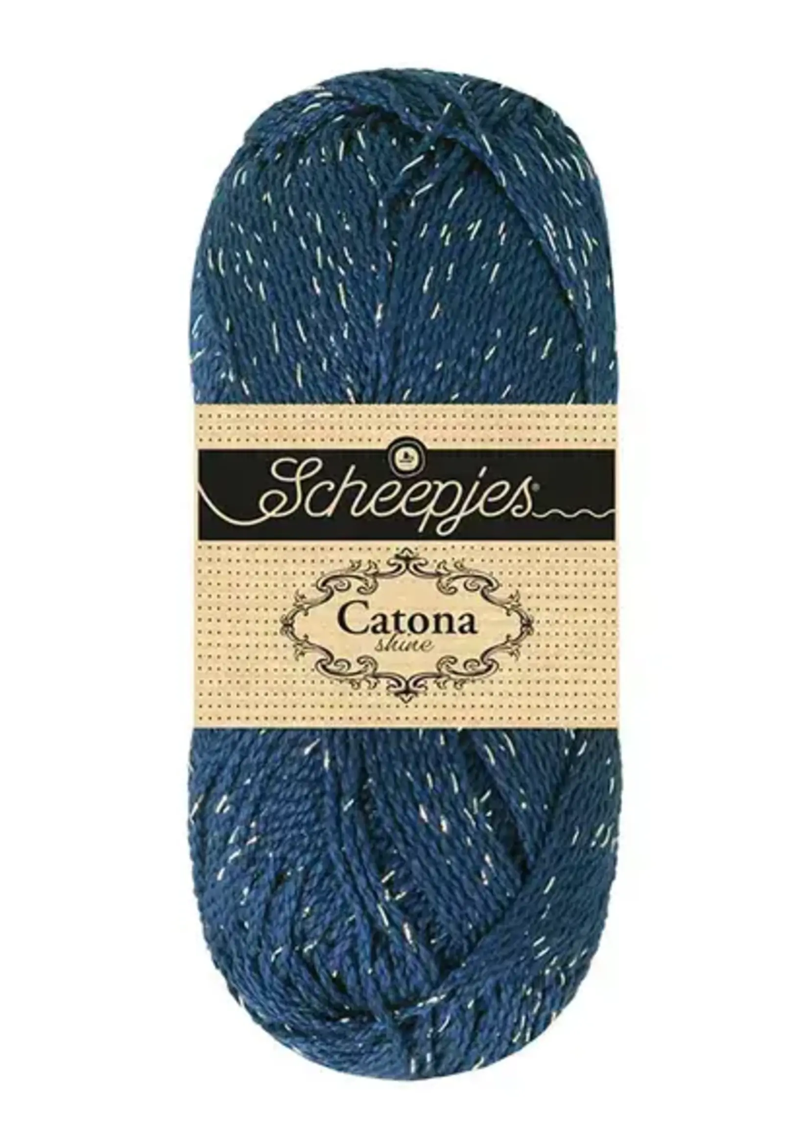 Scheepjes Catona Shine -Scheepjes  - 527-S Midnight - Silver