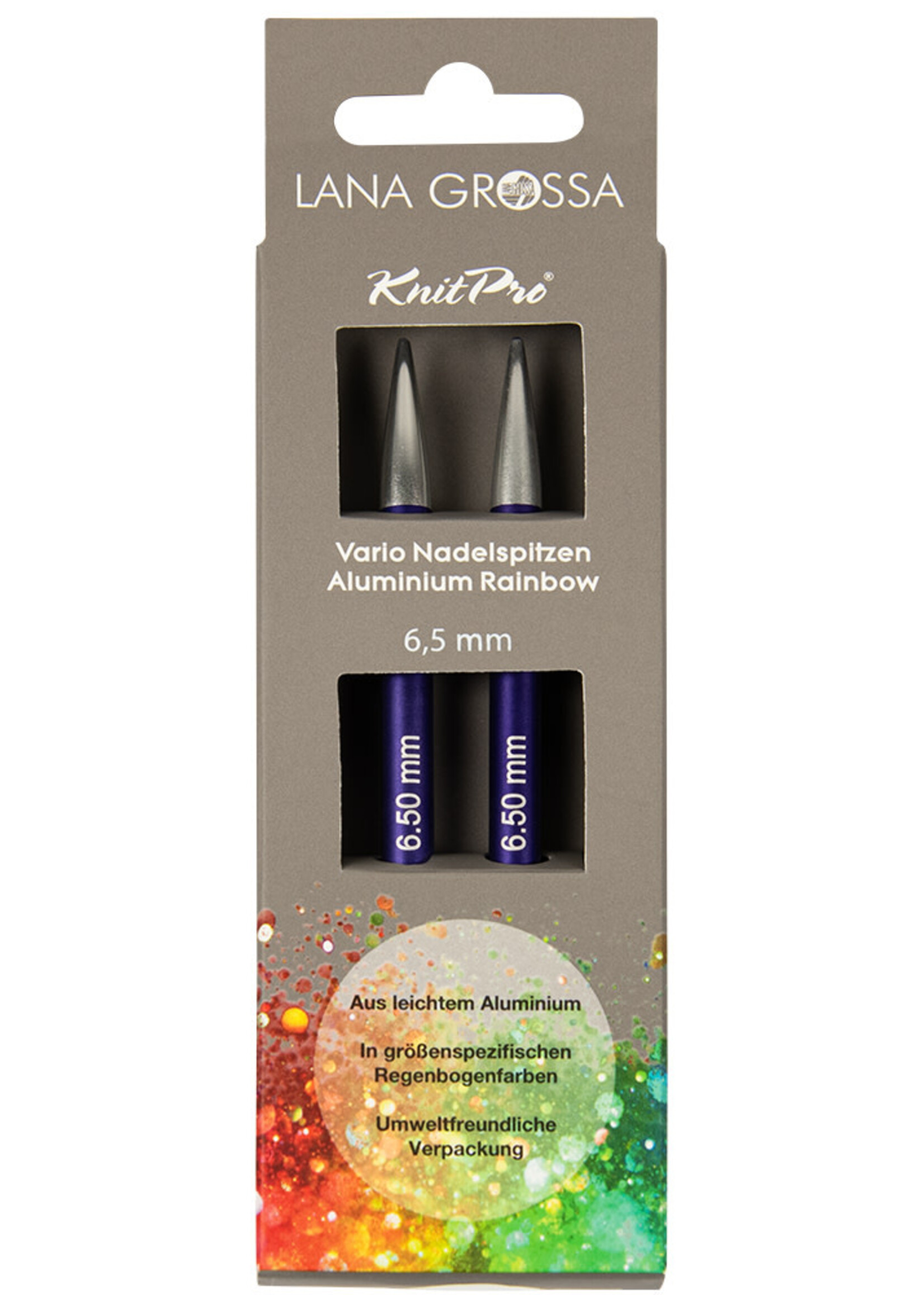 KnitPro Naald punten Vario Aluminium Rainbow LANA GROSSA L 11.50cm B 6.5mm