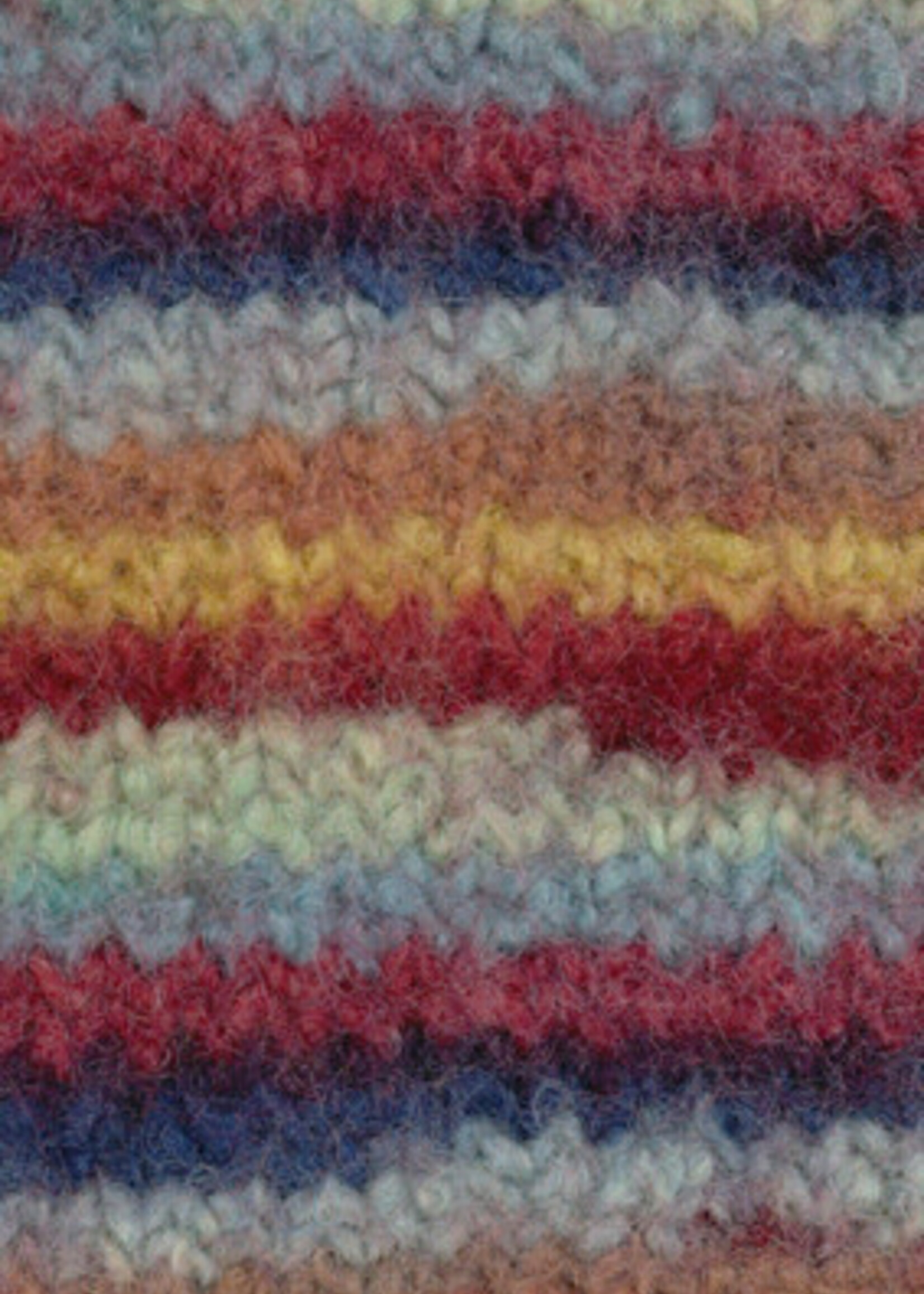 Lana Grossa Feltro Bosco 728 Donkerblauw/Grijs/Rozenhout/Lichtgeel/Wijnrood/Grijsgroen/Grijsblauw