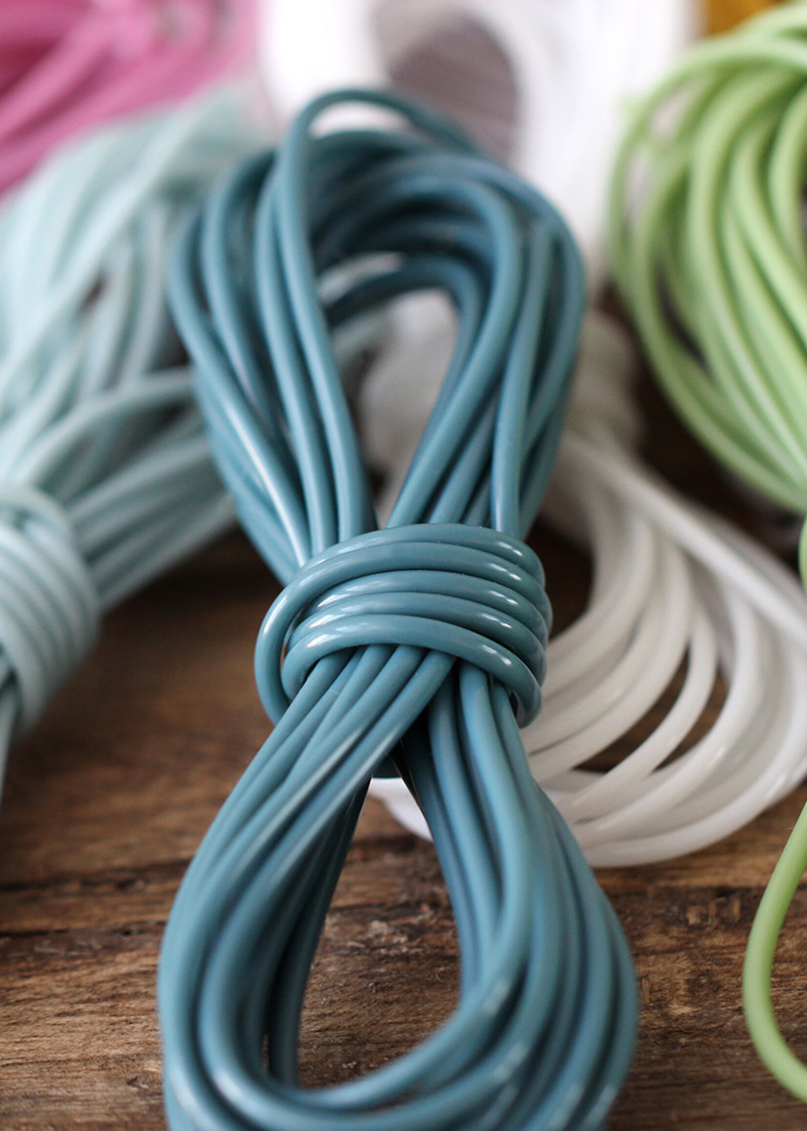 GoHandmade Hechtdraad - 5 m - D2,5/1,5 mm - blauw/grijs