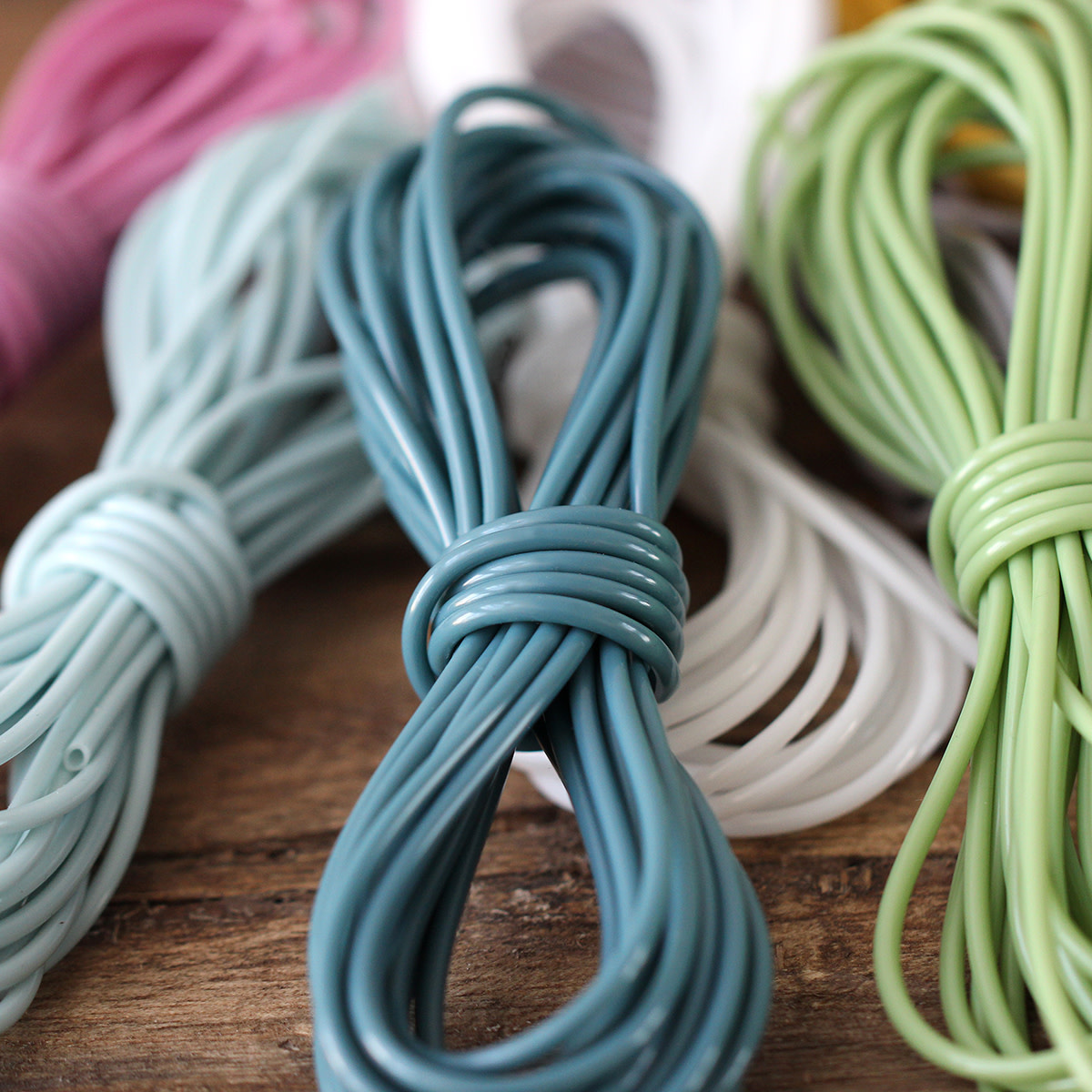 GoHandmade Hechtdraad - 5 m - D2,5/1,5 mm - blauw/grijs