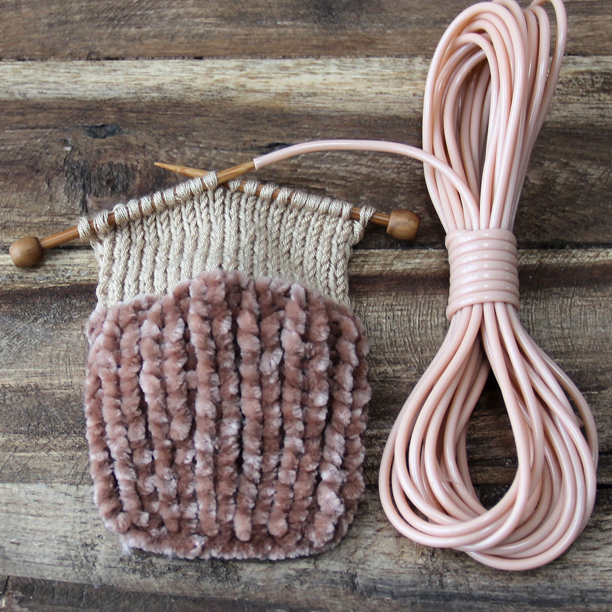 GoHandmade Hechtdraad - 5 m - D2,5/1,5 mm - blauw/grijs