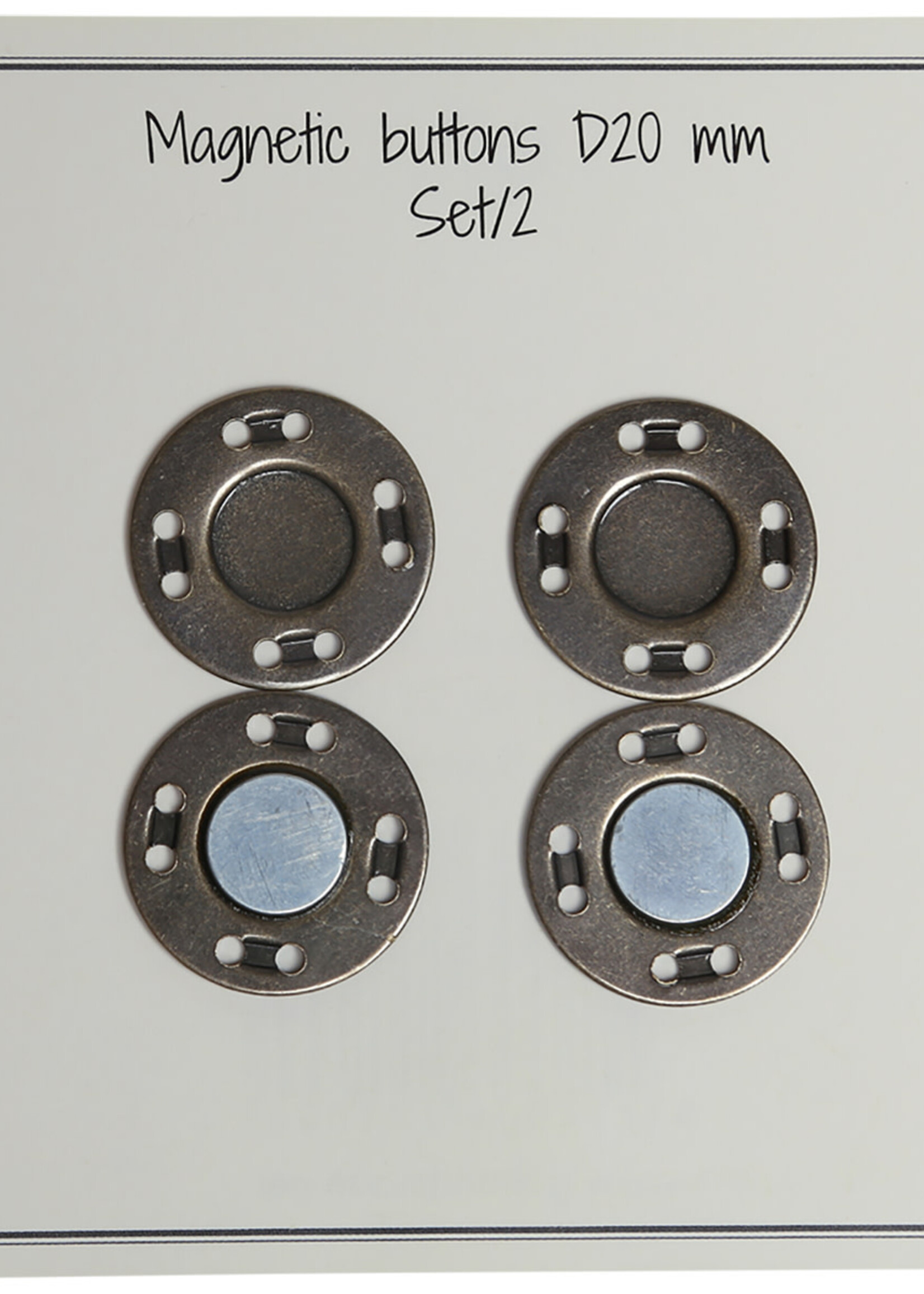 GoHandmade Magnetische knopen D20mm Brons