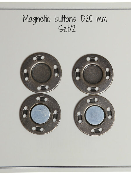 GoHandmade Magnetische knopen D20mm Brons