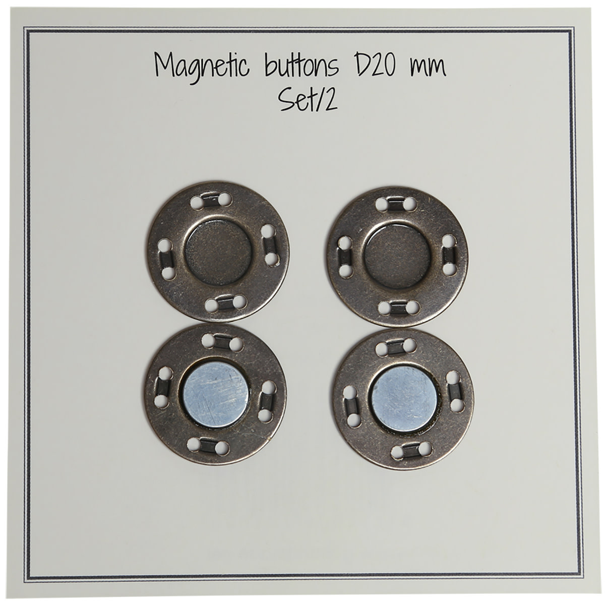 GoHandmade Magnetische knopen D20mm Brons