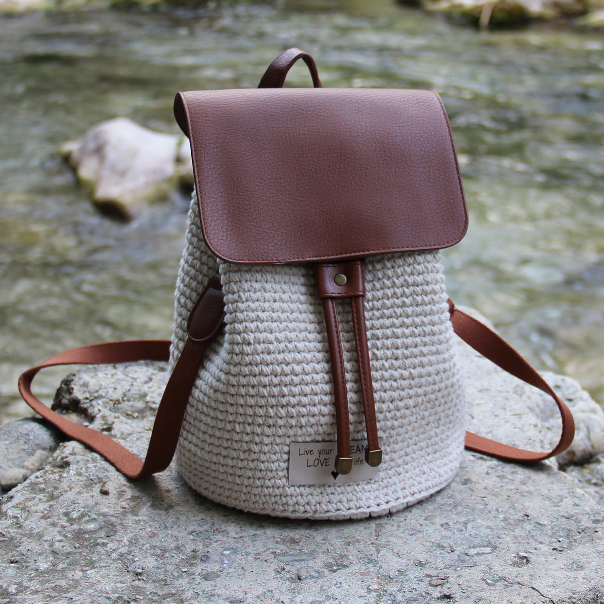 GoHandmade Tasriem 65 cm Bruin/Brons