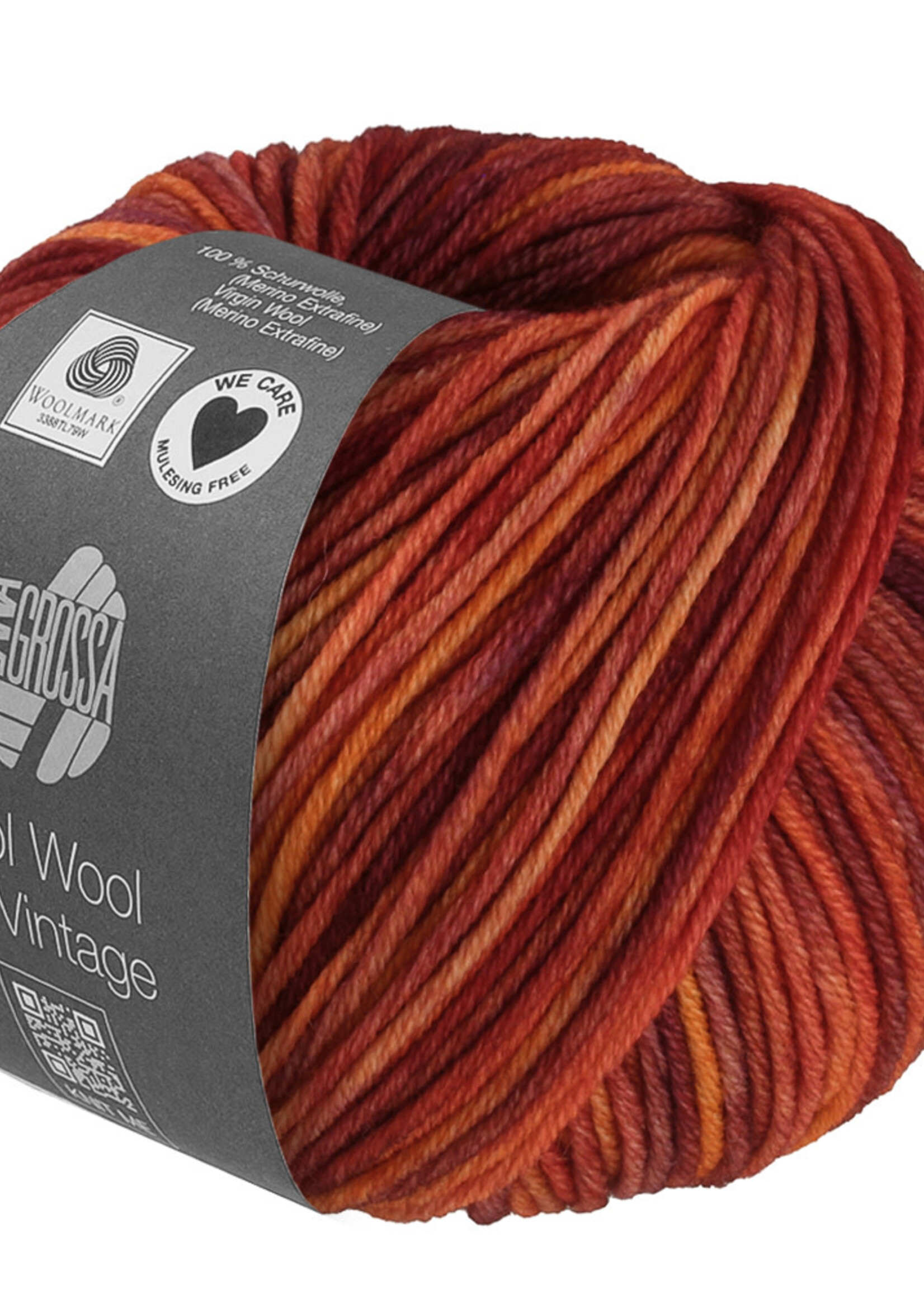 Lana Grossa Cool Wool Big Vintage - Lana Grossa 7188 oranje bruin