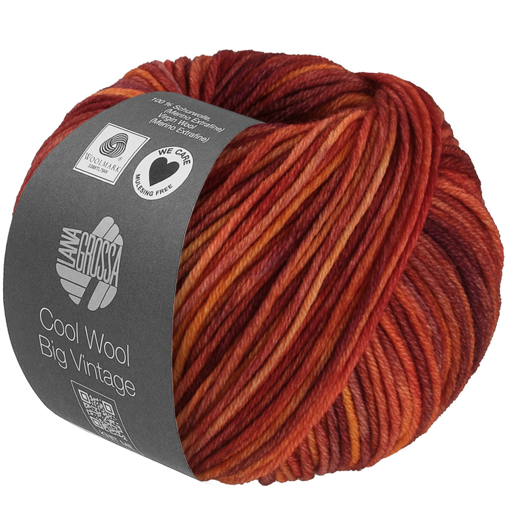 Lana Grossa Cool Wool Big Vintage -7188 oranje bruin