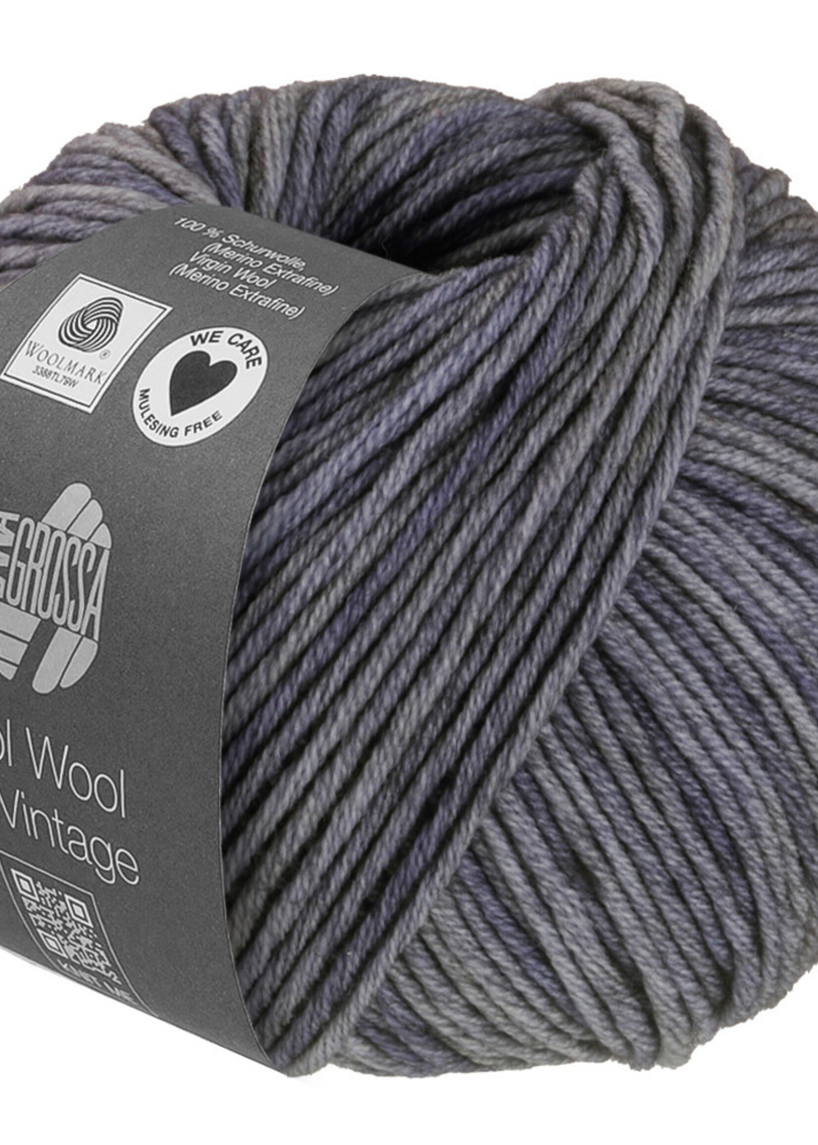 Lana Grossa Cool Wool Big Vintage - Lana Grossa 7191 donkergrijs