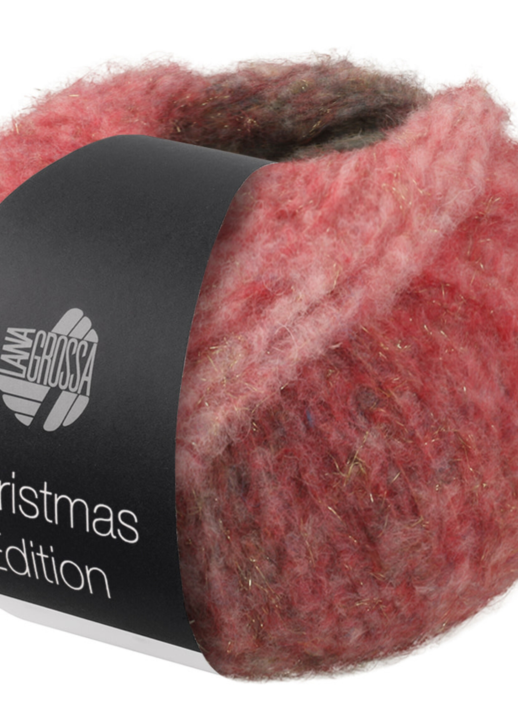 Lana Grossa Gigante Multi -Lana Grossa -999 Grijs/witgrijs/ecru/witrood/bessenrood met kleurverloopstrepen