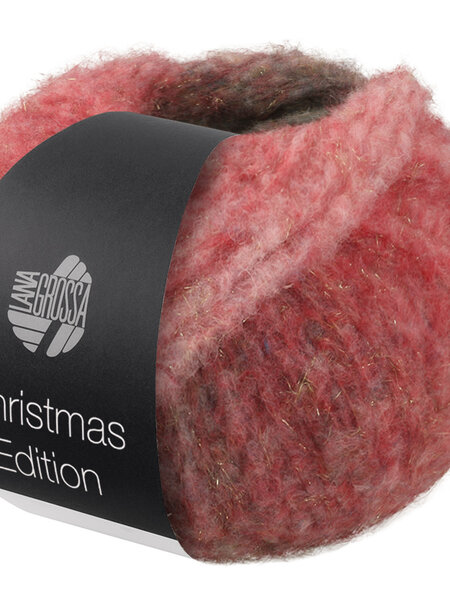 Lana Grossa Gigante Multi -Lana Grossa -999 Grijs/witgrijs/ecru/witrood/bessenrood met kleurverloopstrepen-25%