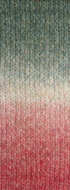 Lana Grossa Gigante Multi -Lana Grossa -999 Grijs/witgrijs/ecru/witrood/bessenrood met kleurverloopstrepen-25%