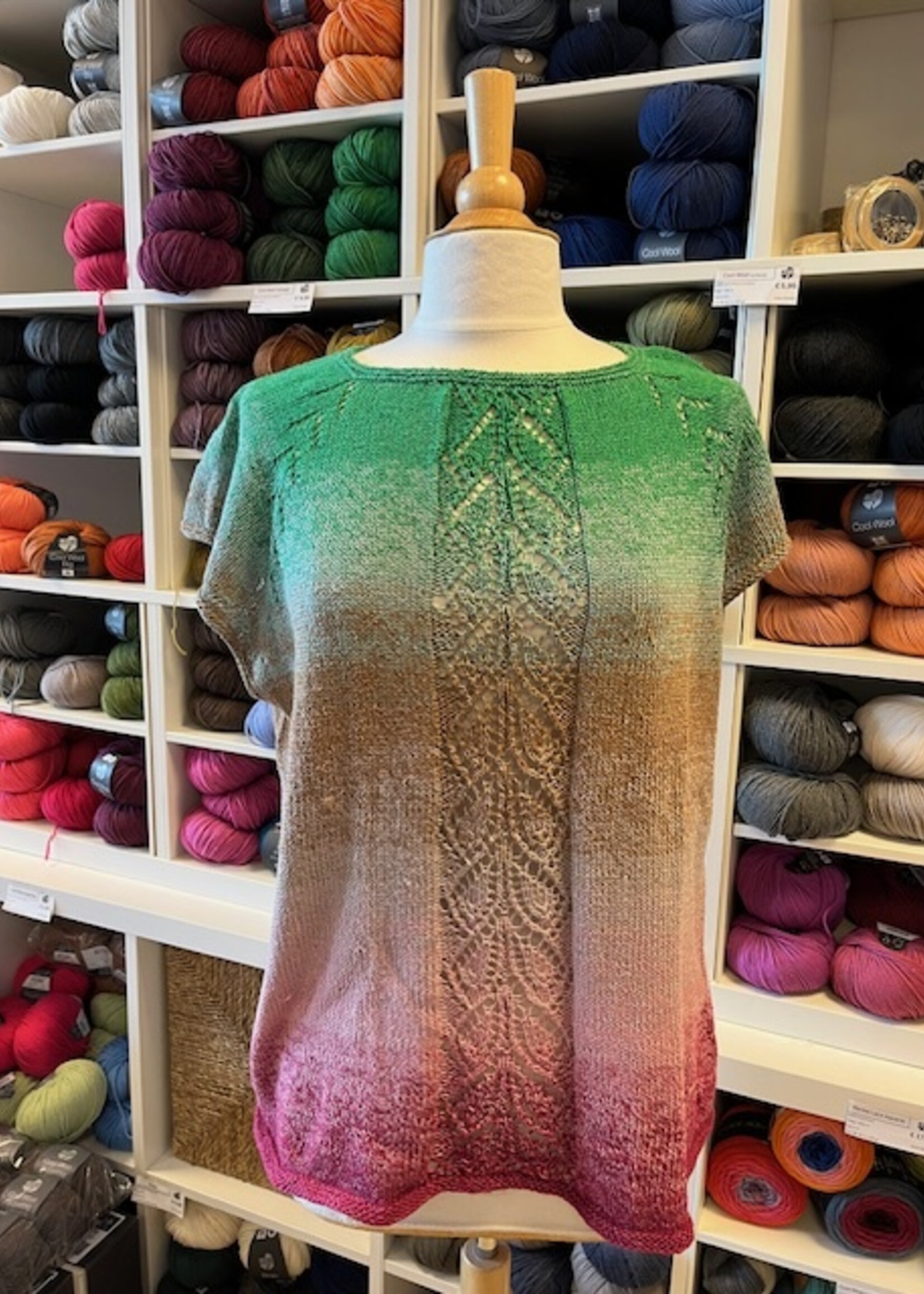 Rondbreien (Top-down) -met ajourmotief 2