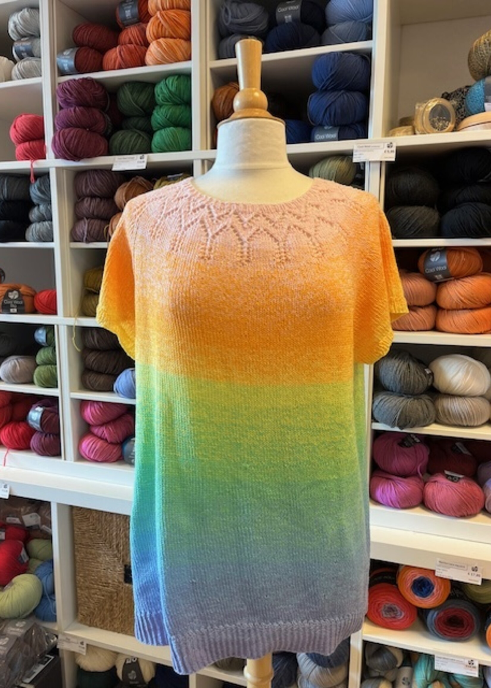 Rondbreien (Top-down) -met ajourmotief 1