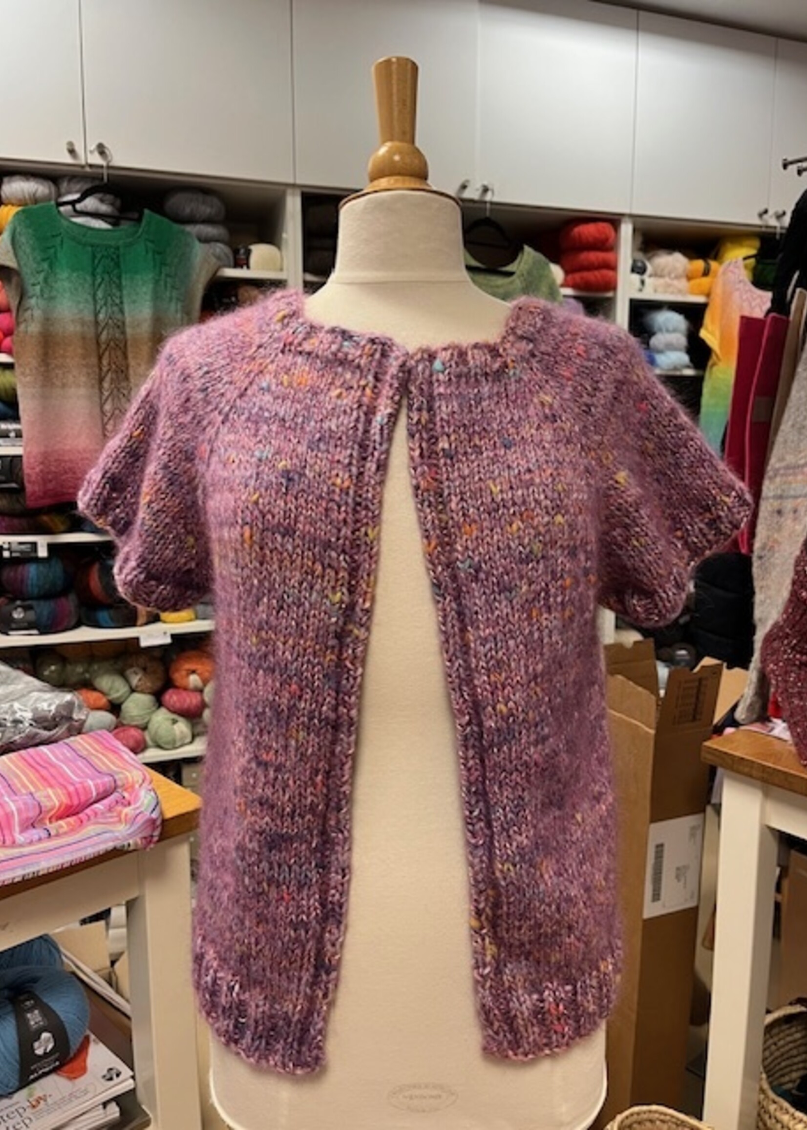 mouwloos jasje top-down breien op dinsdag