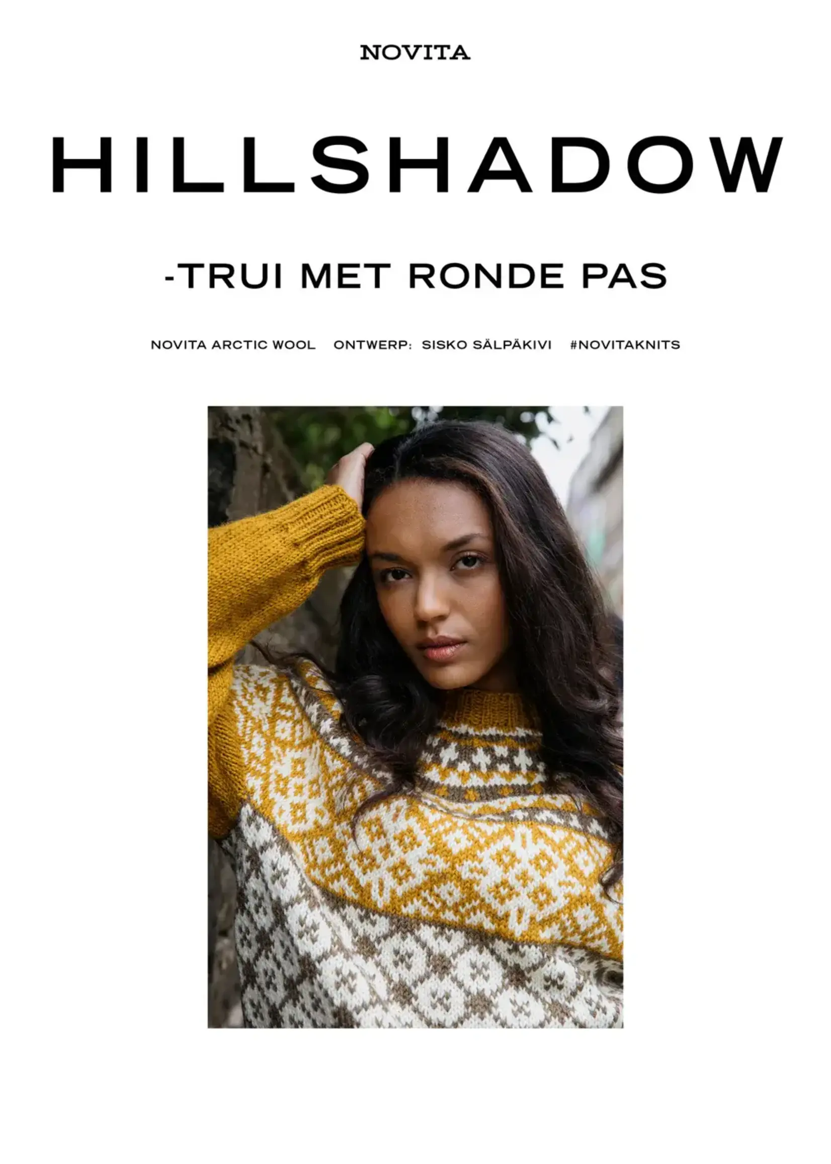 Novita Heritage Hillshadow-trui mit ronde pas (Novita Arctic Wool)