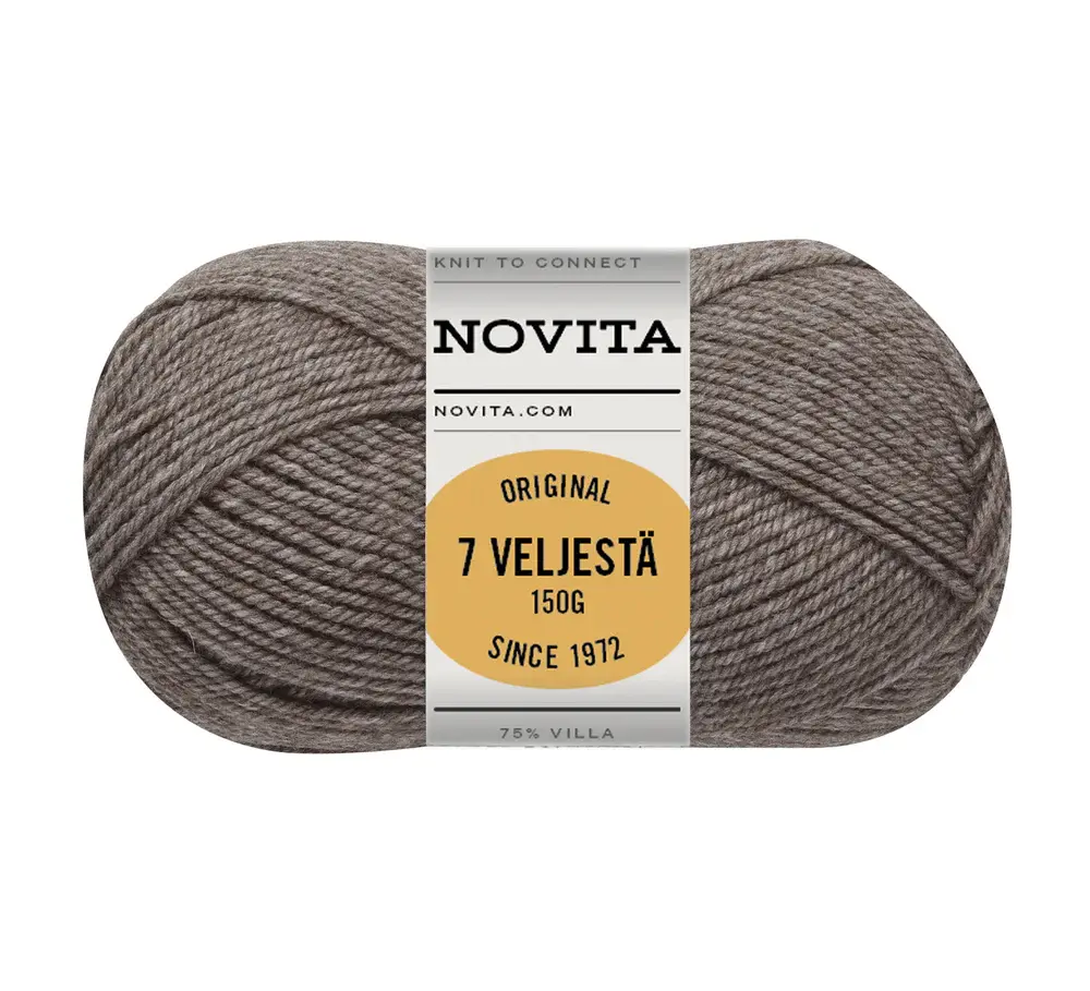 Novita 7 Veljestä Original 150g -009 nutria