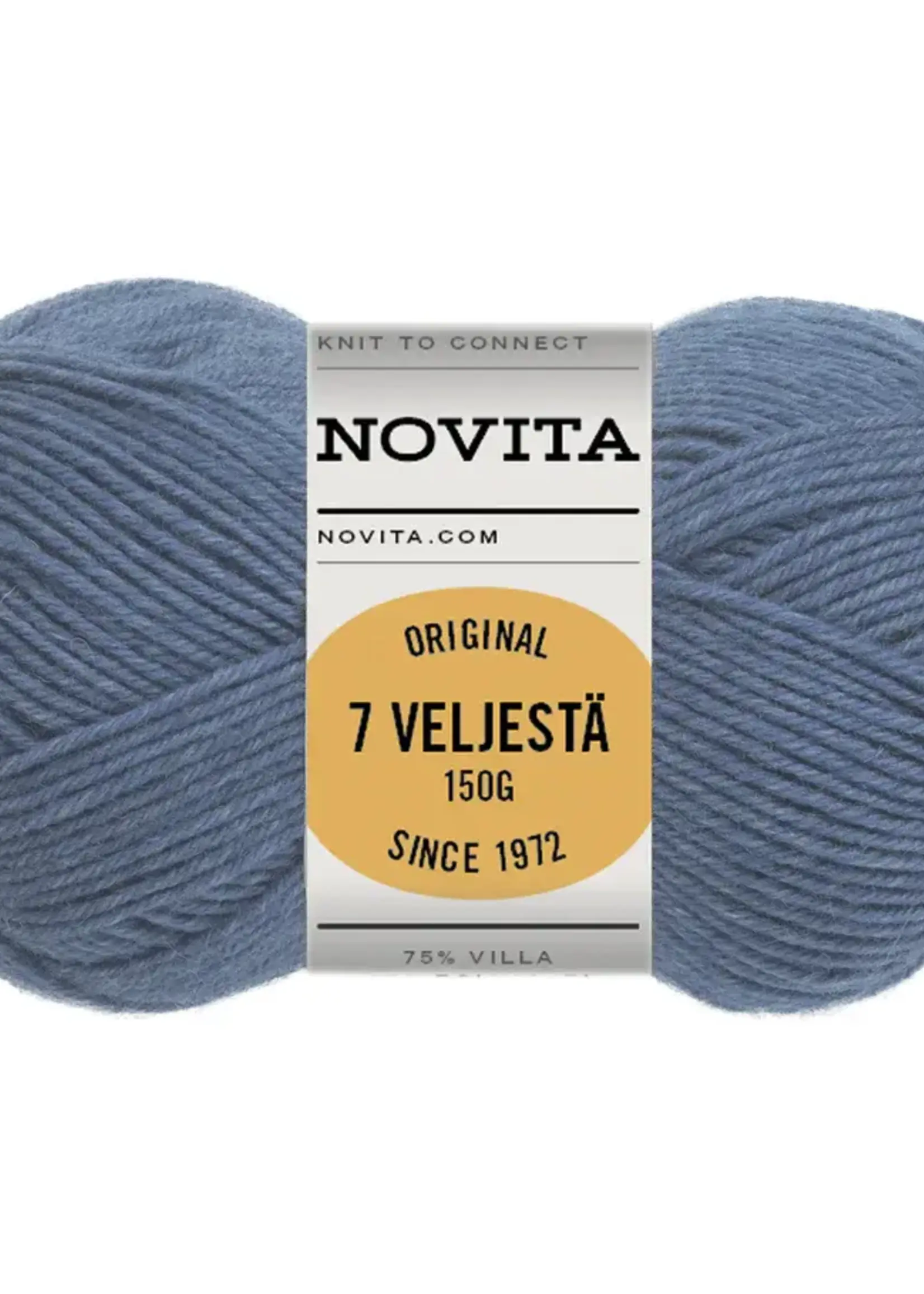 Novita 7 Veljestä Original 150g -126 light jeans