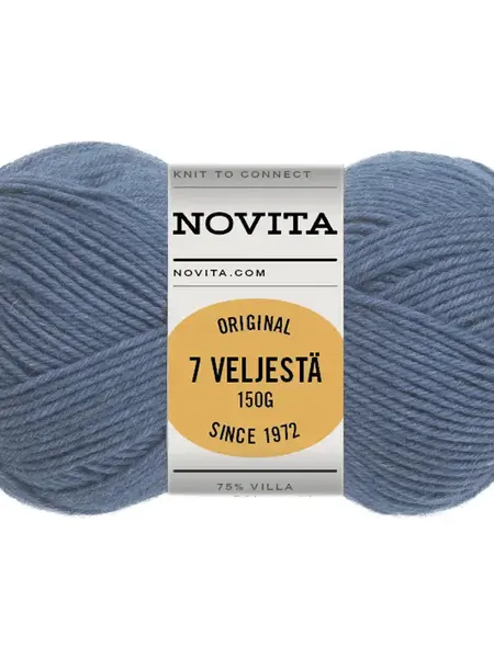 Novita 7 Veljestä Original 150g -126 light jeans