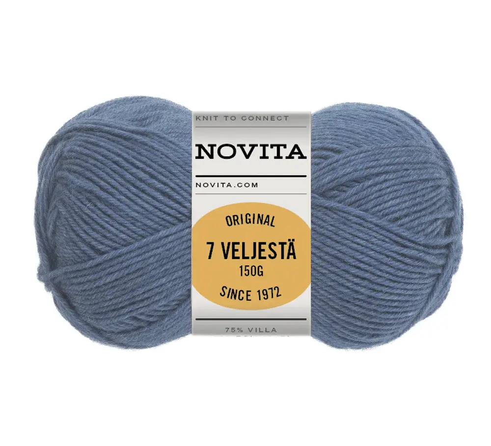 Novita 7 Veljestä Original 150g -126 light jeans