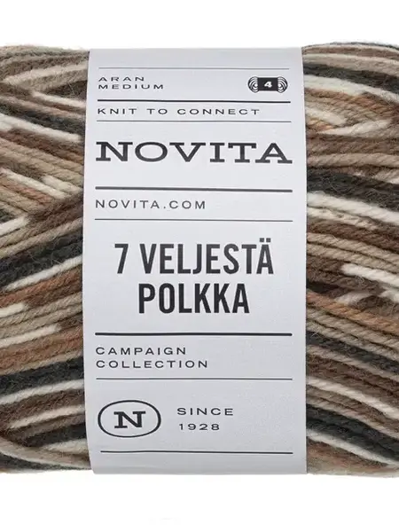 Novita 7 Veljestä Polkka 100g -8001 hike